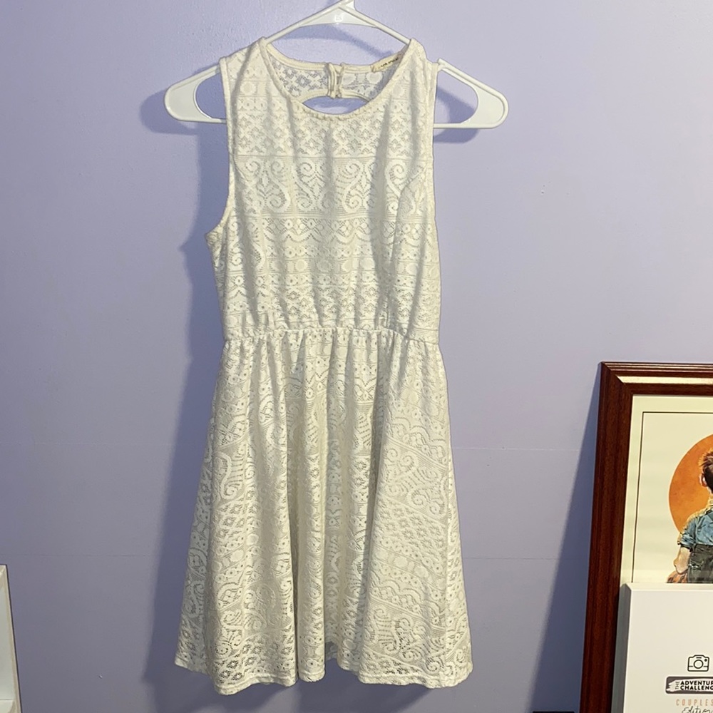 White Lace Mini Dress